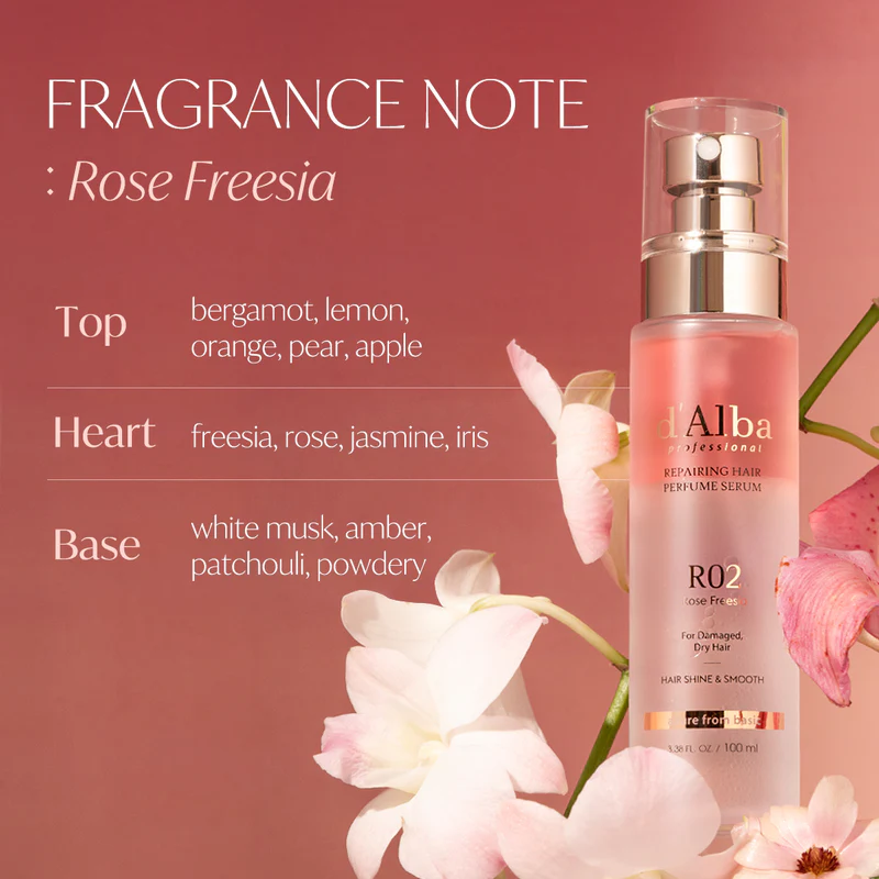 Dâ€™Alba Professional Repairing Hair Perfume Serum Rose Freesia 100ml — view 2