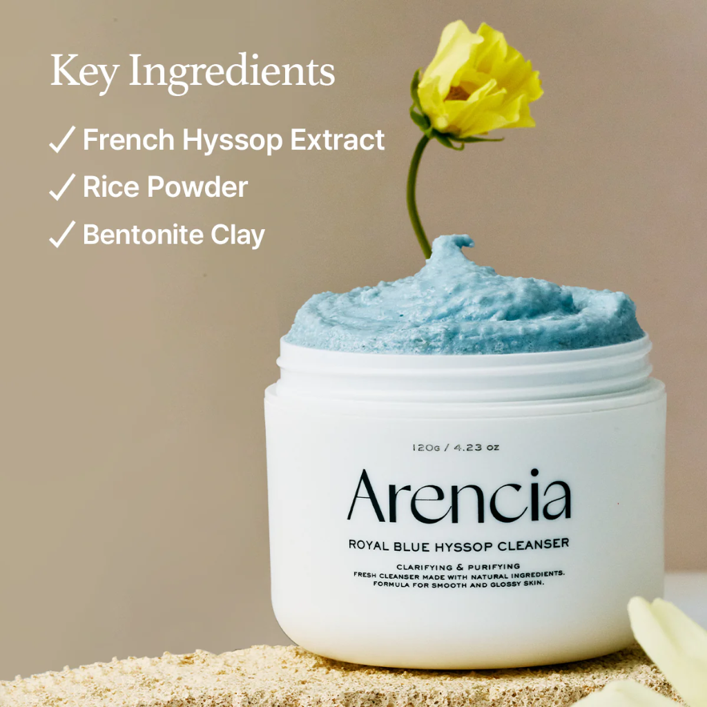 Arencia Fresh Blue Hyssop Rice Mochi Cleanser 120g  — view 3