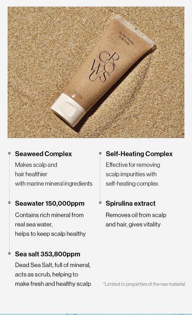 Grows Sea Salt Therapy Scalp Scaler 120g   — view 3