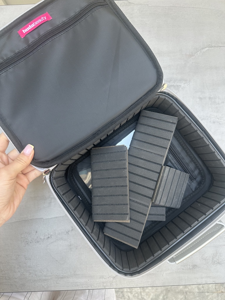 Huda Beauty Silver Makeup Bag — view 2