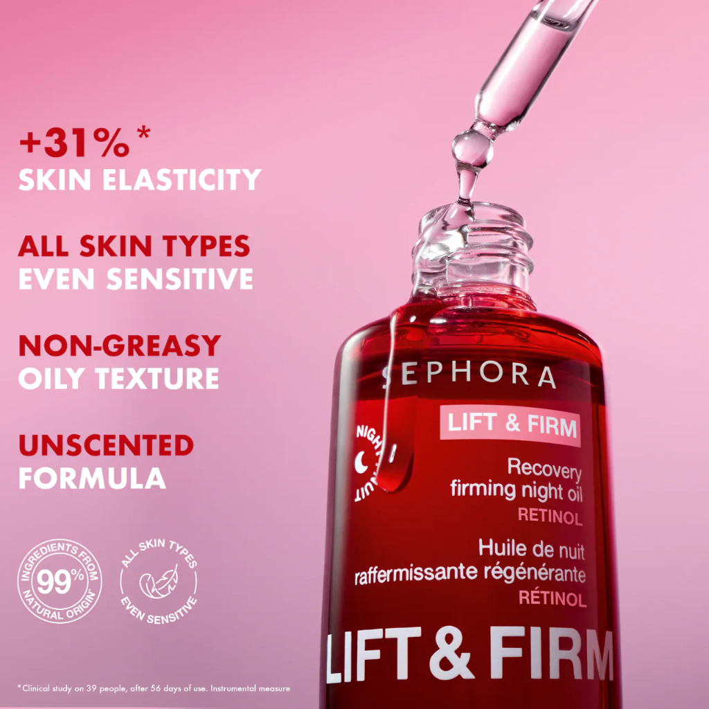 Sephora Lift & Firm Recovery Firming Night Oil Retinol 30ml — view 3