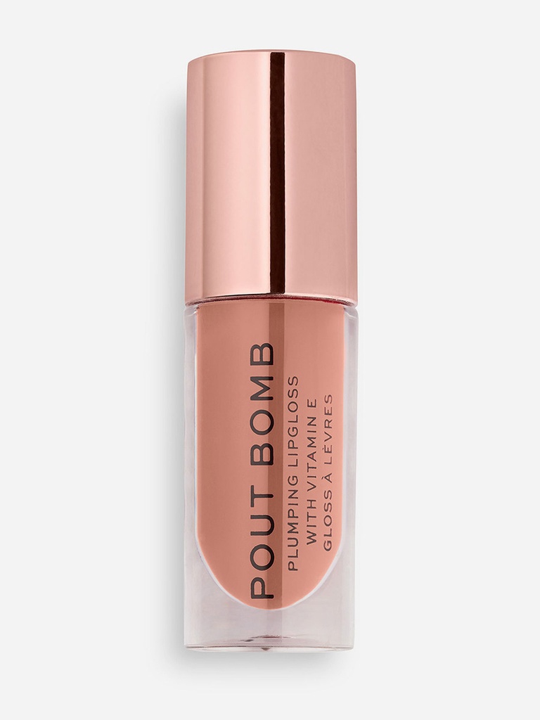 Revolution Pout Bomb Plumbing Lip Gloss Candy Pink Nude — view 2