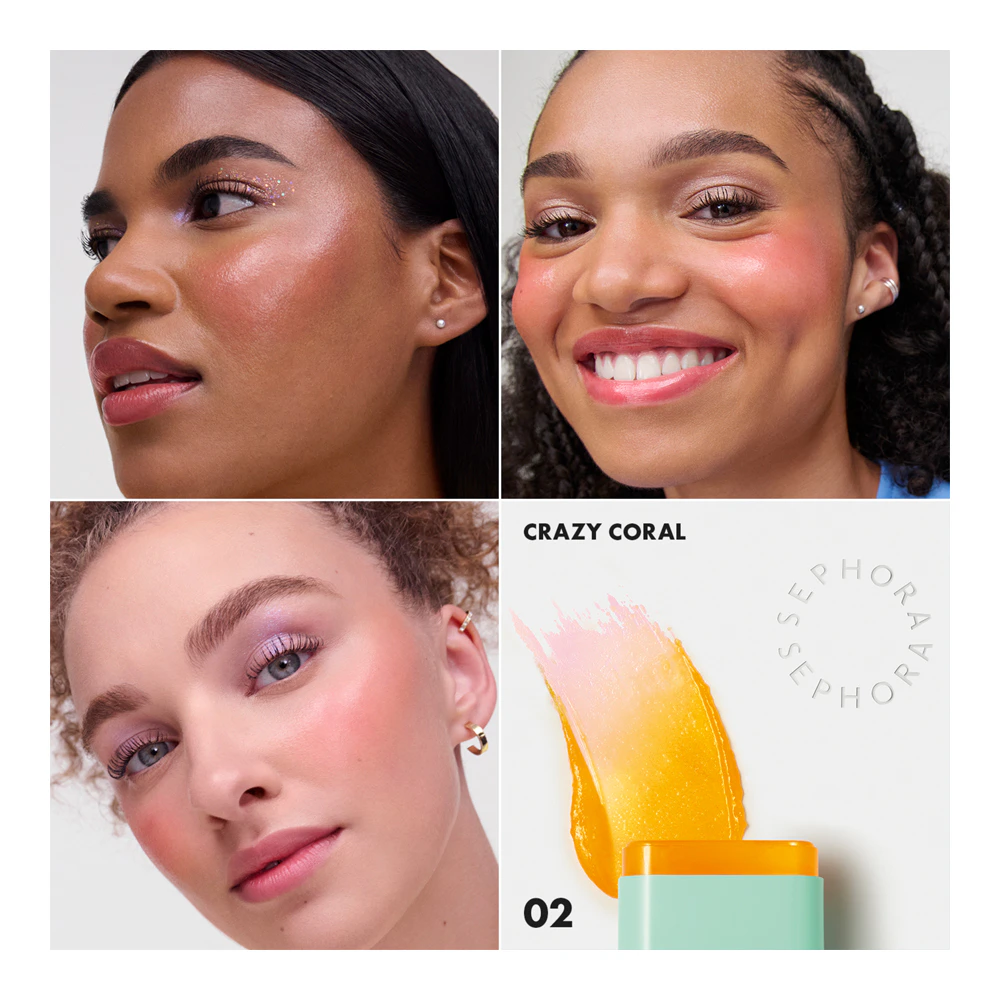 Sephora Lip & Cheek Oil In Stick 02 Crazy Coral — view 2
