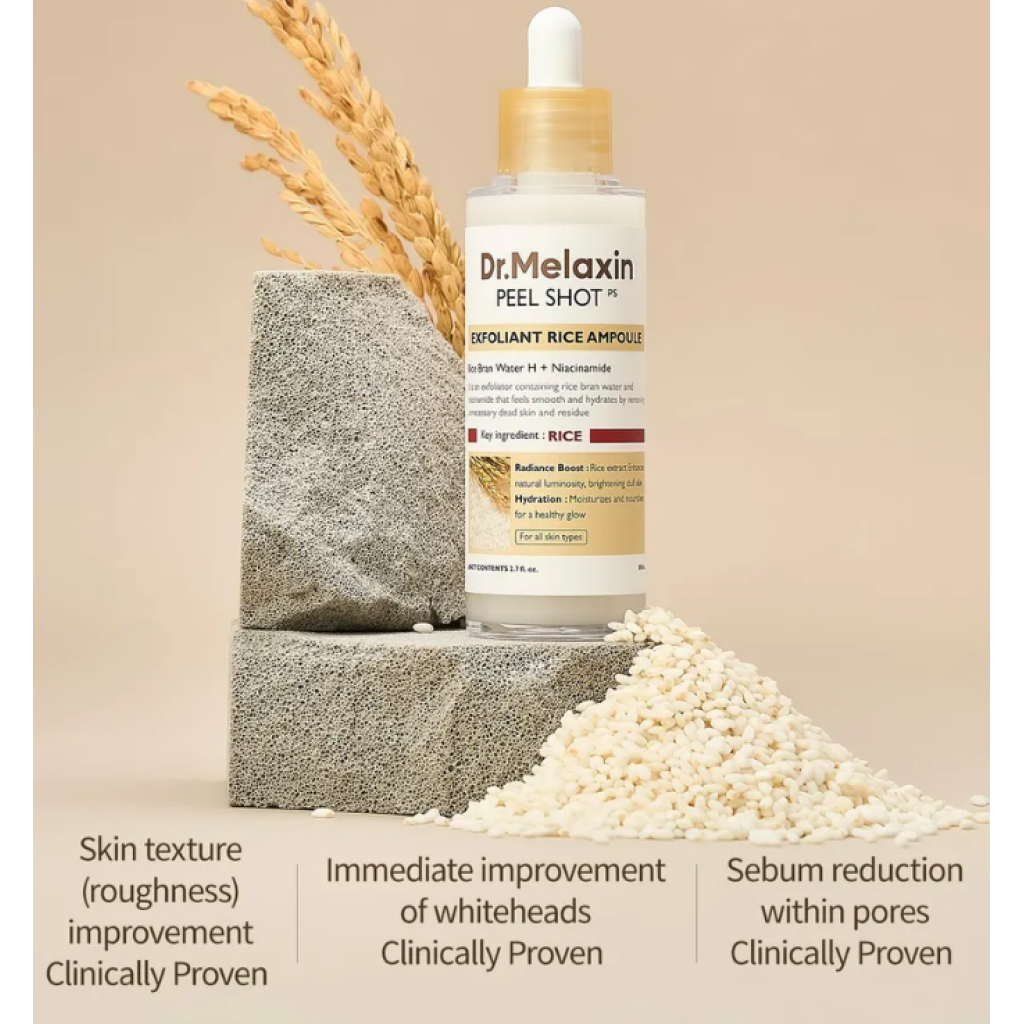 DX.Melaxin Peel Shot Exfoliating White Rice Ampoule 80ml — view 3