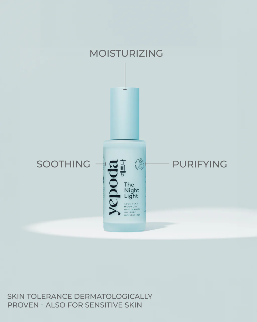 Yepoda The Night Light Aloe Vera Mugwort Niacinamide Oil Free Moisturizer 50ml — view 3