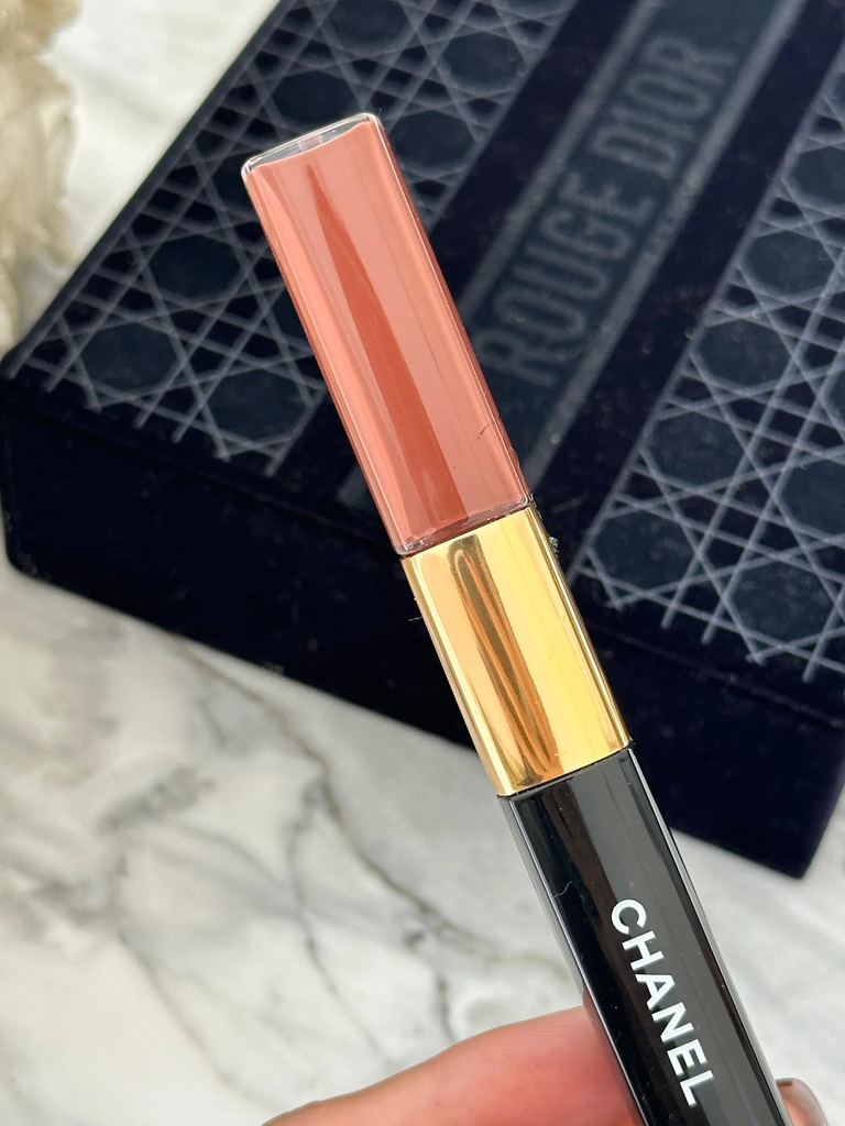 Chanel Rouge Duo Ultra Tenue Gloss 154 Intense Caramel Pa Kuti — view 3