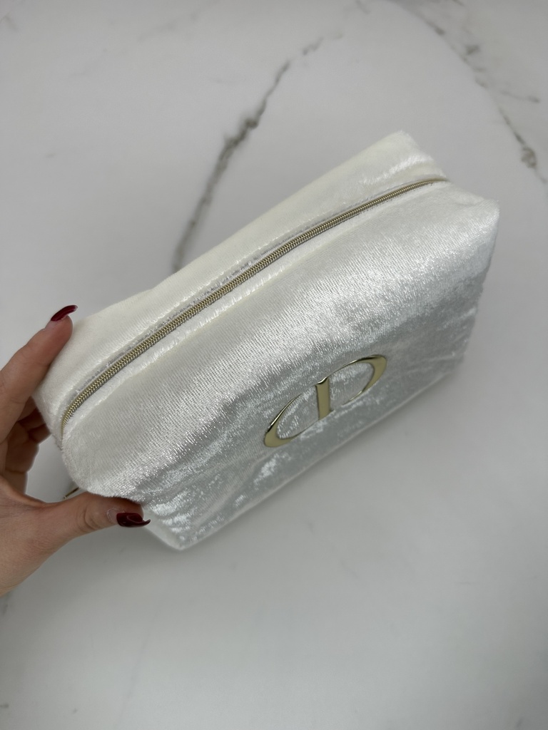 Dior Makeup Bag White/Gold — view 2