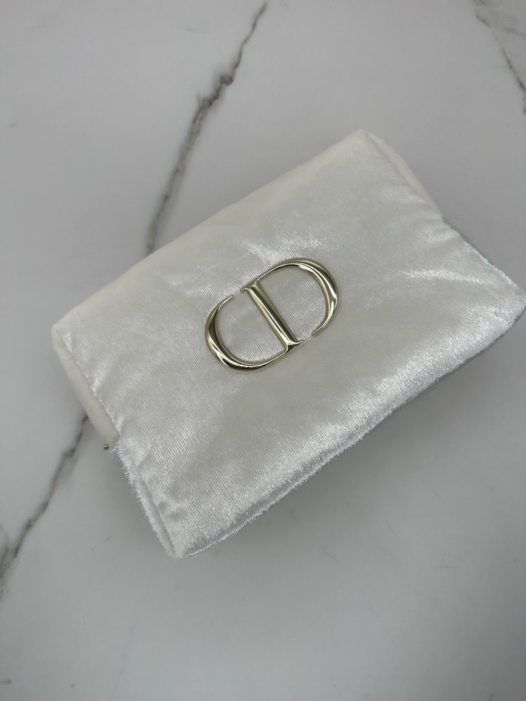 Dior Makeup Bag White/Gold — view 3