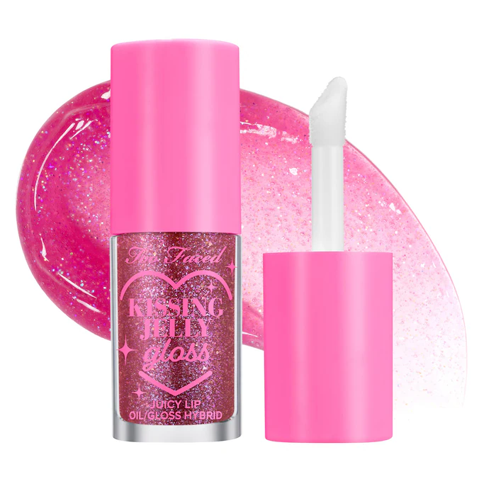 Too Faced Kissing Jelly Hydrating Lip Oil Gloss Grape Soda Pa Kuti  — view 3