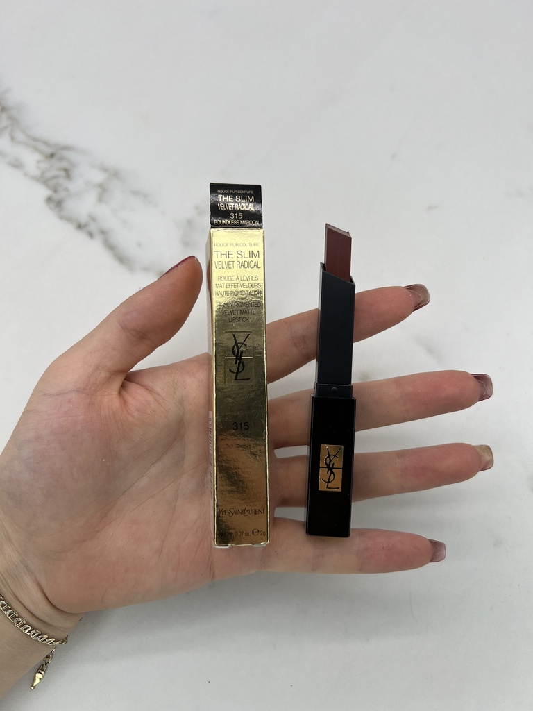 YSL The Slim Lipstick Velvet Radical 315 Boundless Maroon