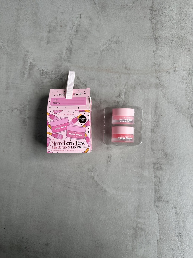 Ncla Beauty Merry Berry Rose Lip Scrub & Lip Balm Duo Set 