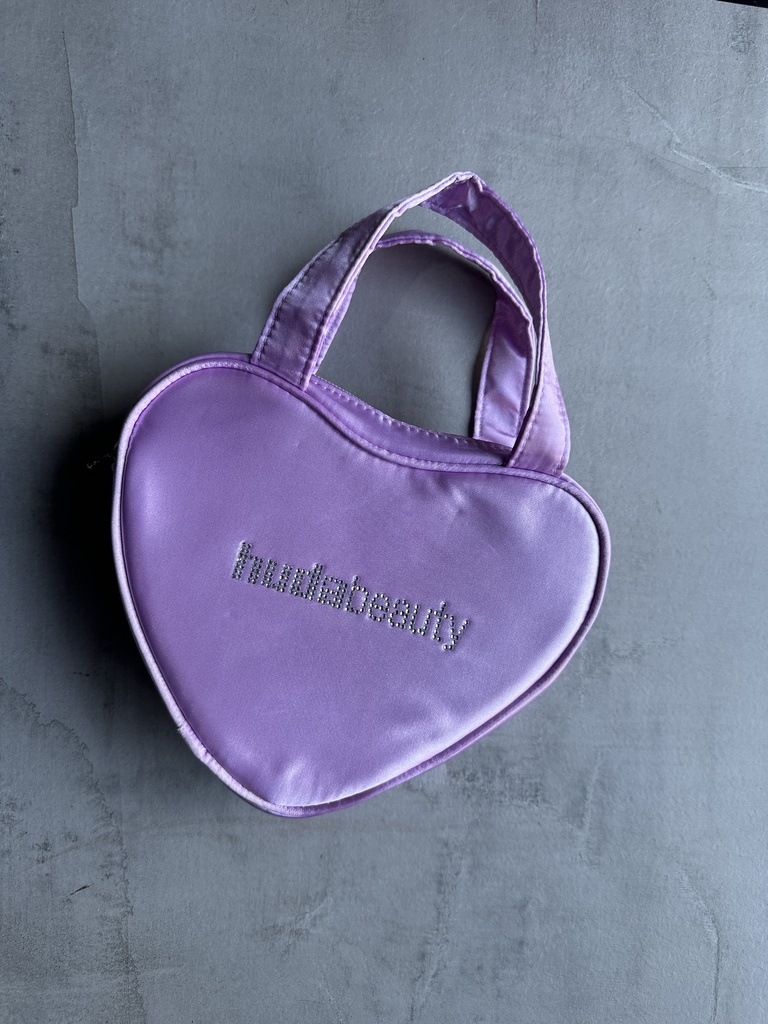 Huda Beauty Purple Heart Makeup Bag