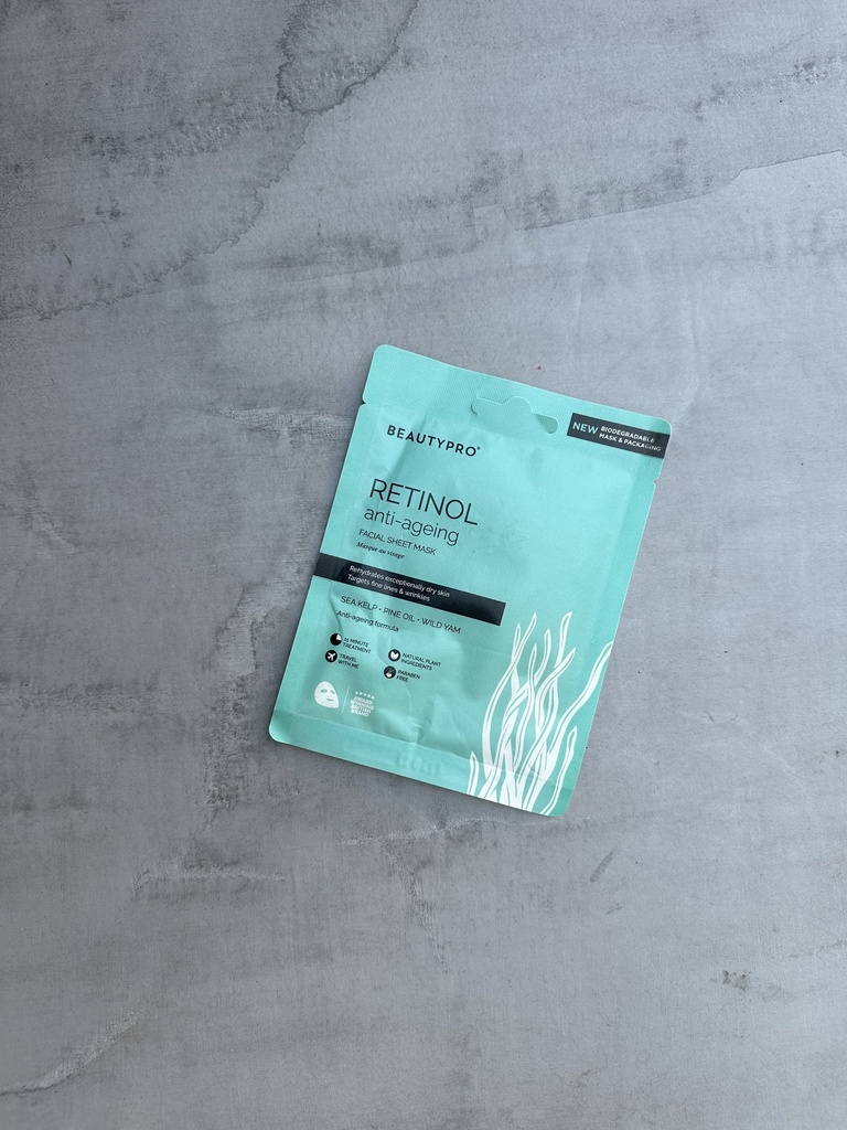 Beautypro Retinol Anti Ageing Facial Sheet Mask