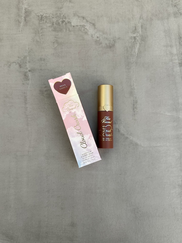 Too Faced Cloud Crush Whipped Lip & Cheek Color Milk & Cookies 